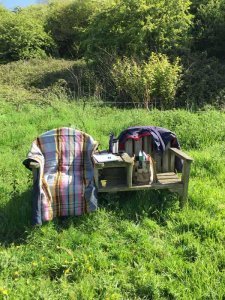 two chairs where rosie withey sits with clients when coaching them one to one in somerset uk