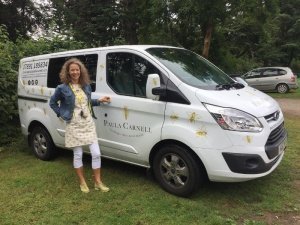 Paula with her van 'Queen' ready for action
