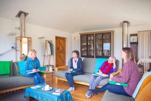 instructor and students in a group learning session