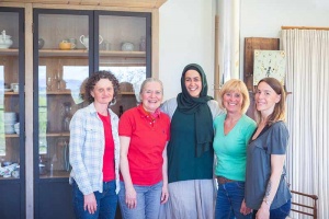 group photo of students and leader