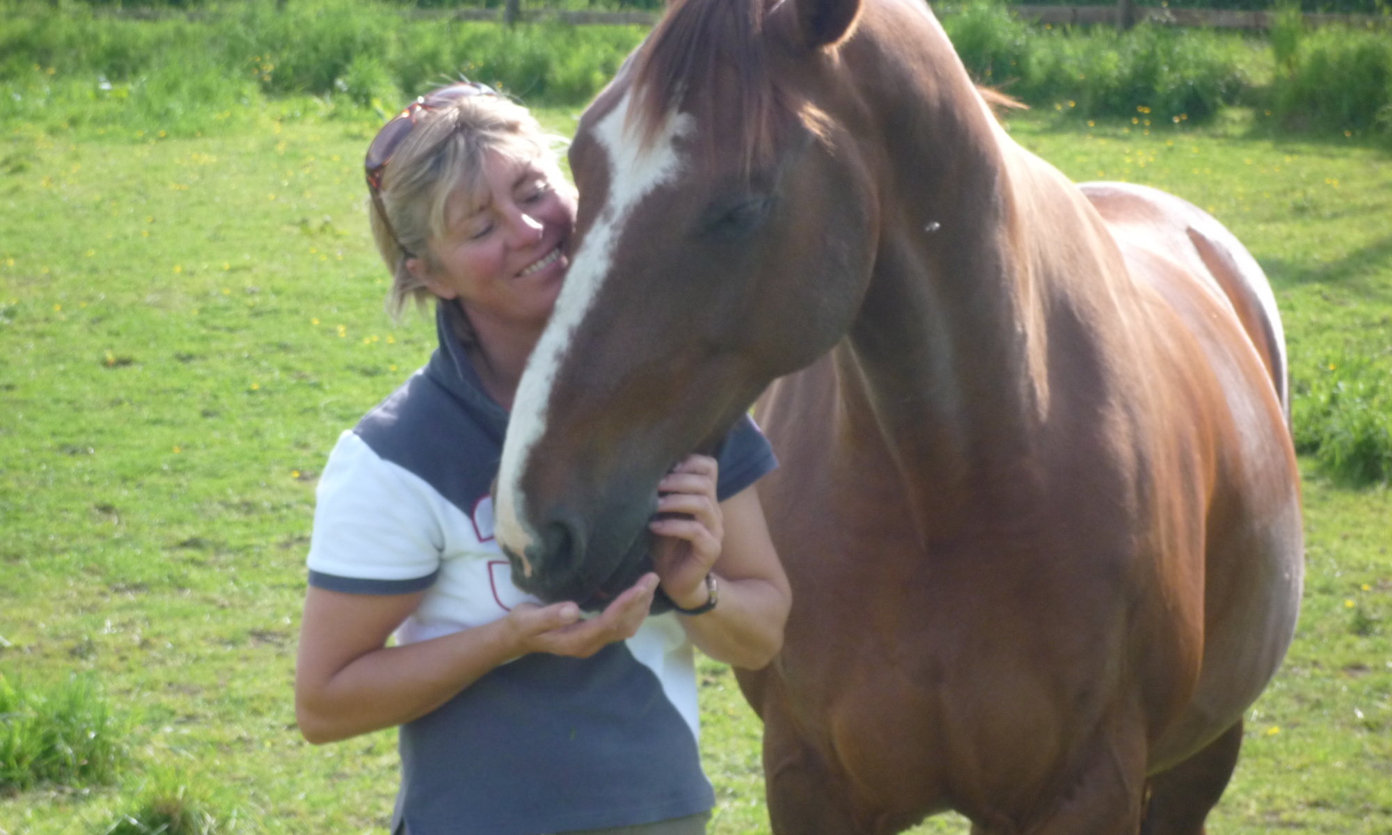 Rosie and Jack sharing a moment in the field together