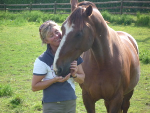 Rosie and Jack sharing a moment in the field together